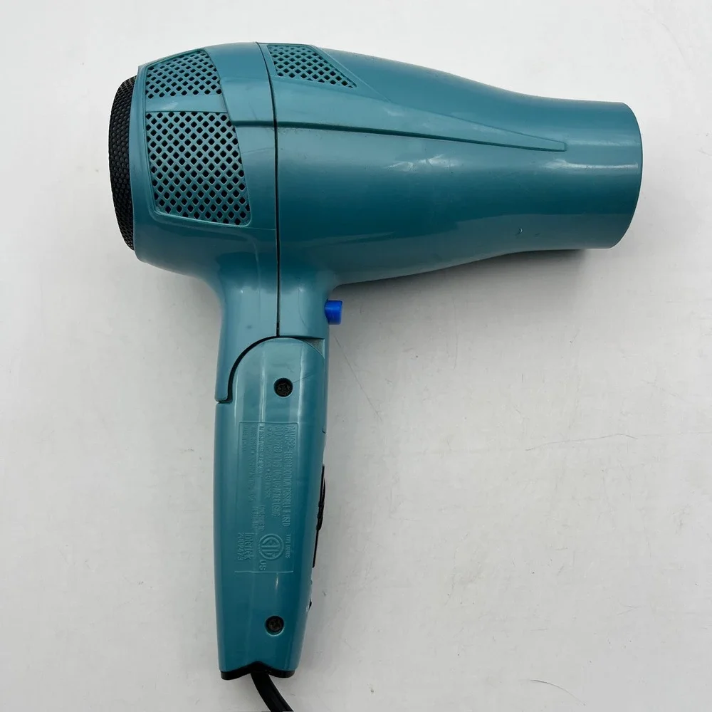 Conair Cord-Keeper 1875 Teal Retractable Cord Hair Dryer Dual Voltage 169RN